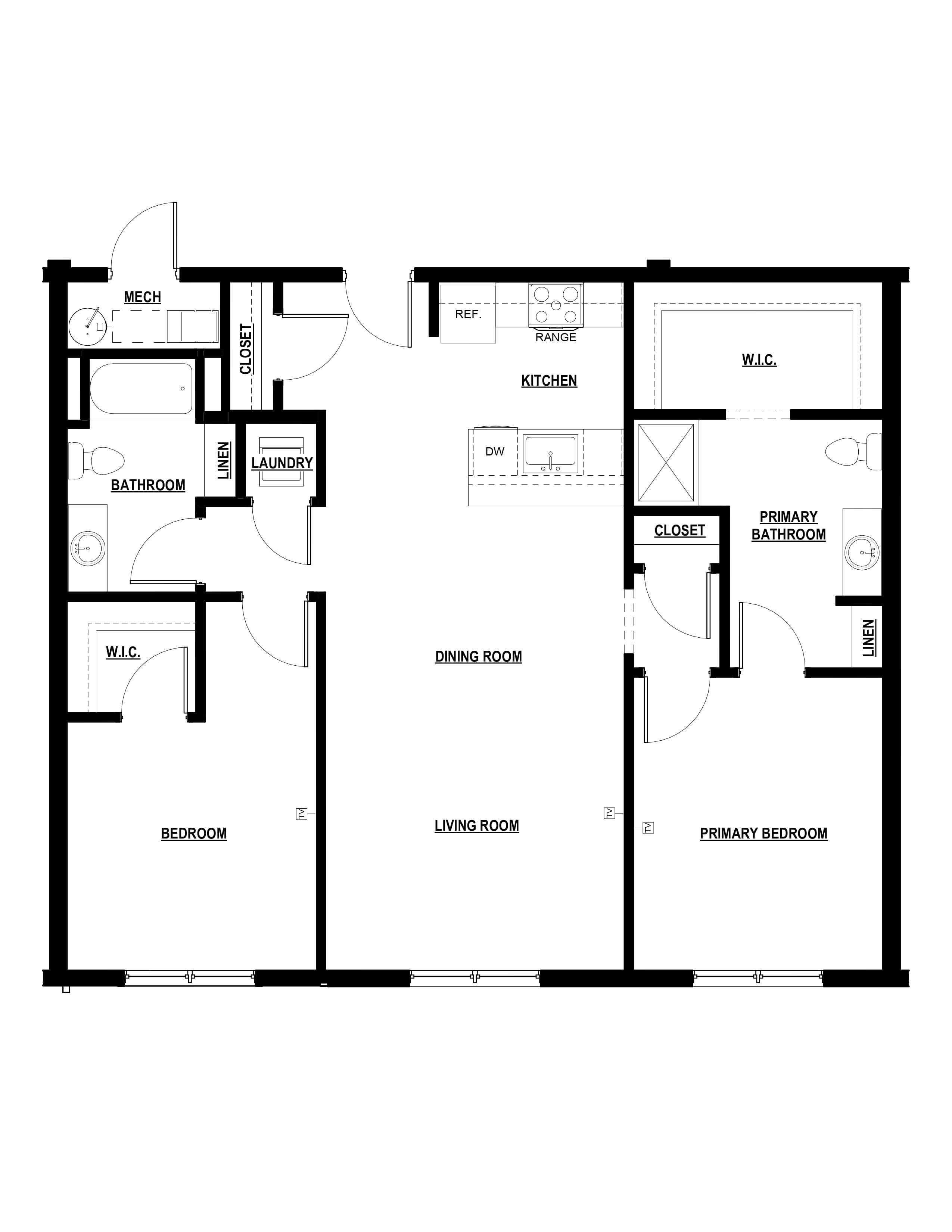 Two Bedroom Apartment Floor Plan